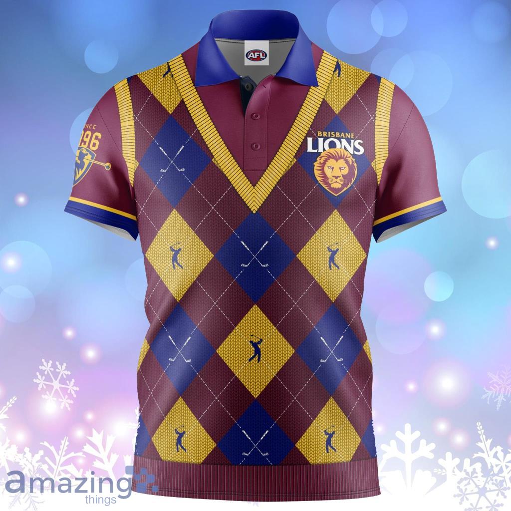 AFL Brisbane Lions Fairway Golf Polo Shirt Gift For Fans Product Photo 1