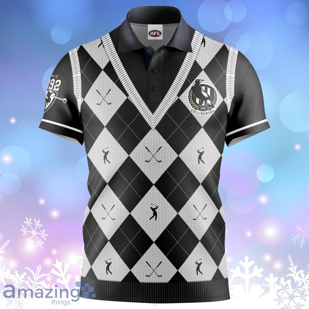 AFL Collingwood Magpies Fairway Golf Polo Shirt Gift For Fans Product Photo 1