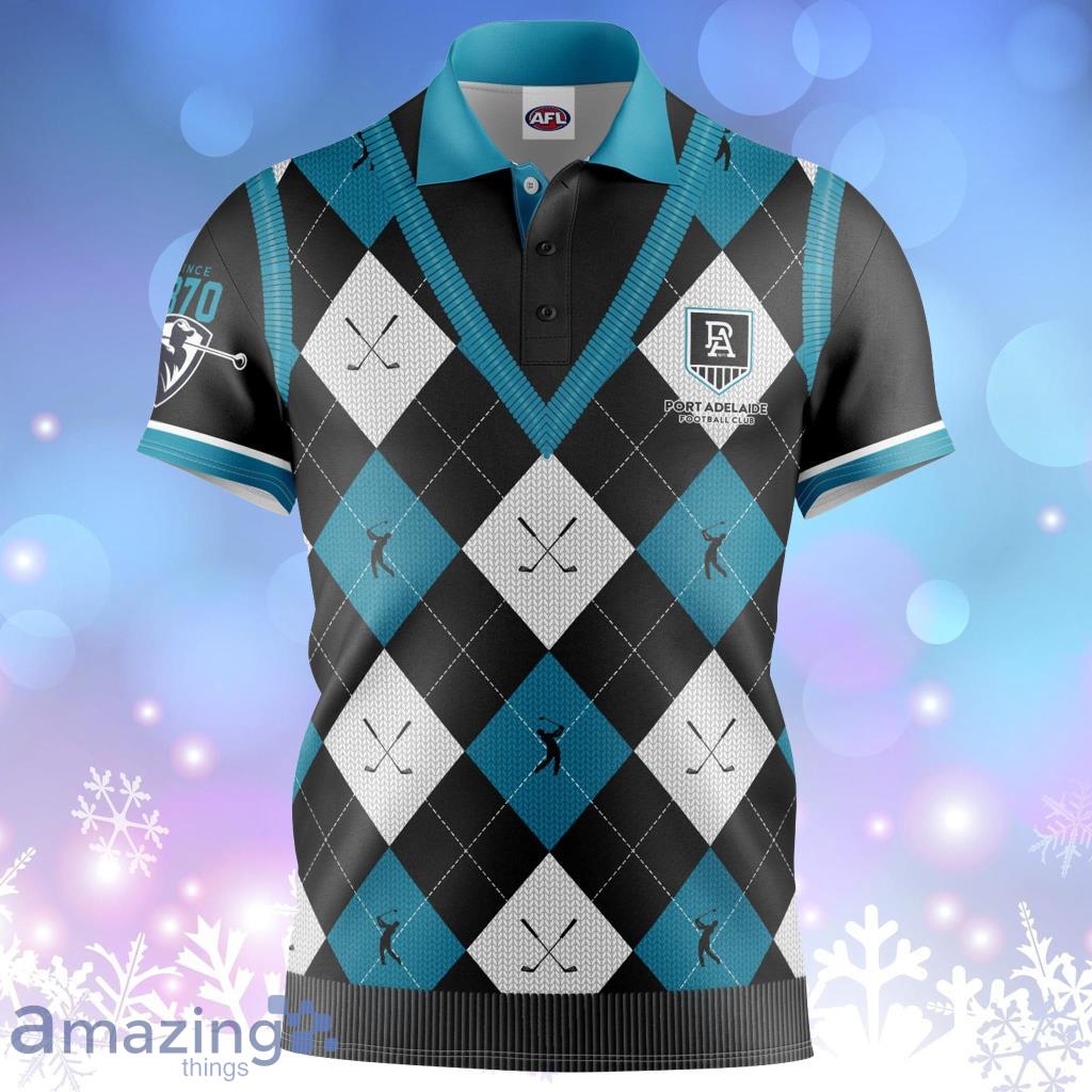 AFL Port Adelaide Fairway Golf Polo Shirt Gift For Fans Product Photo 1