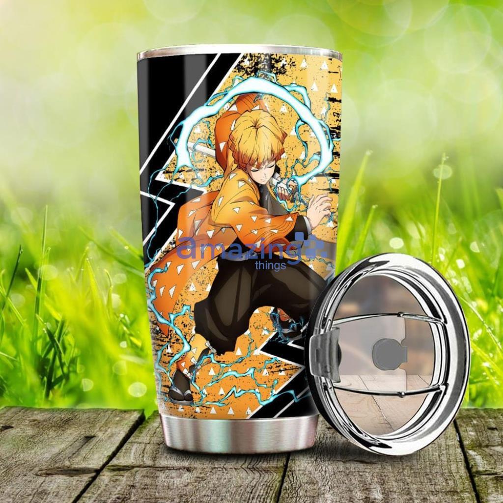 Agatsuma Zenitsu Tumbler Cup Demon Slayer Anime Car Accessories Gift For Men And Women Product Photo 1