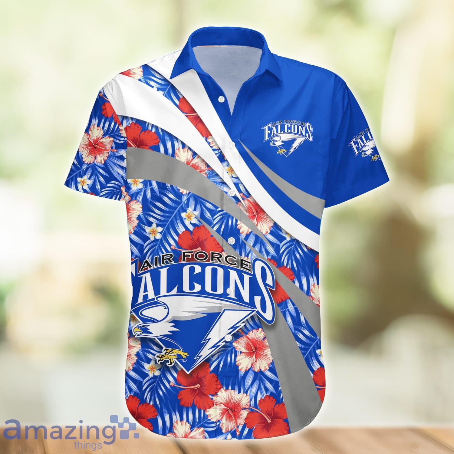 Air Force Falcons NCAA Hibiscus Flower Pattern Aloha Hawaiian Shirt Product Photo 1