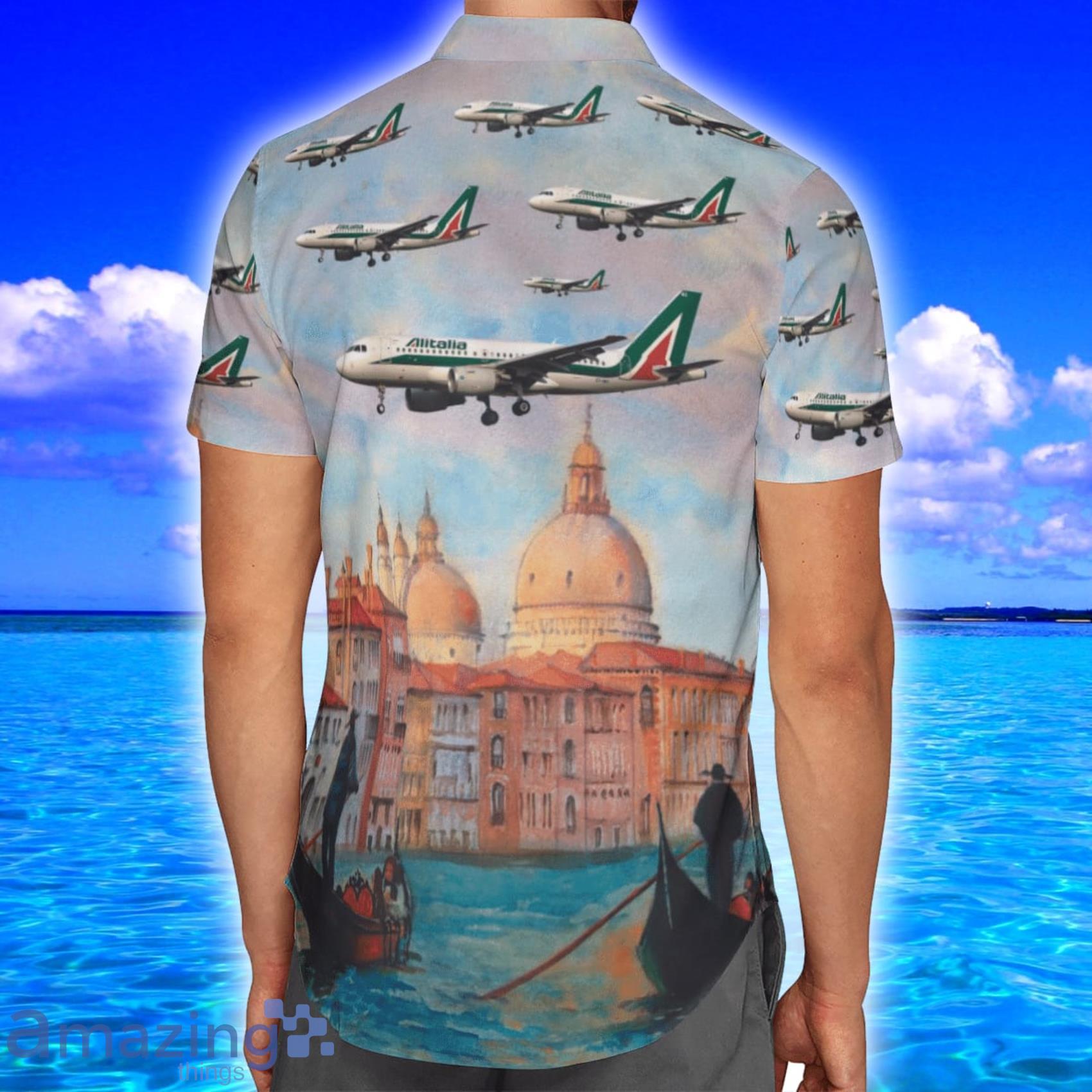 Alitalia Airbus A319 100 Tropical Style Full Print Hawaiian Shirt Vs Short Set image Alitalia Airbus A319-100 Tropical Style Full Print Hawaiian Shirt Vs Short Set Product Photo 3