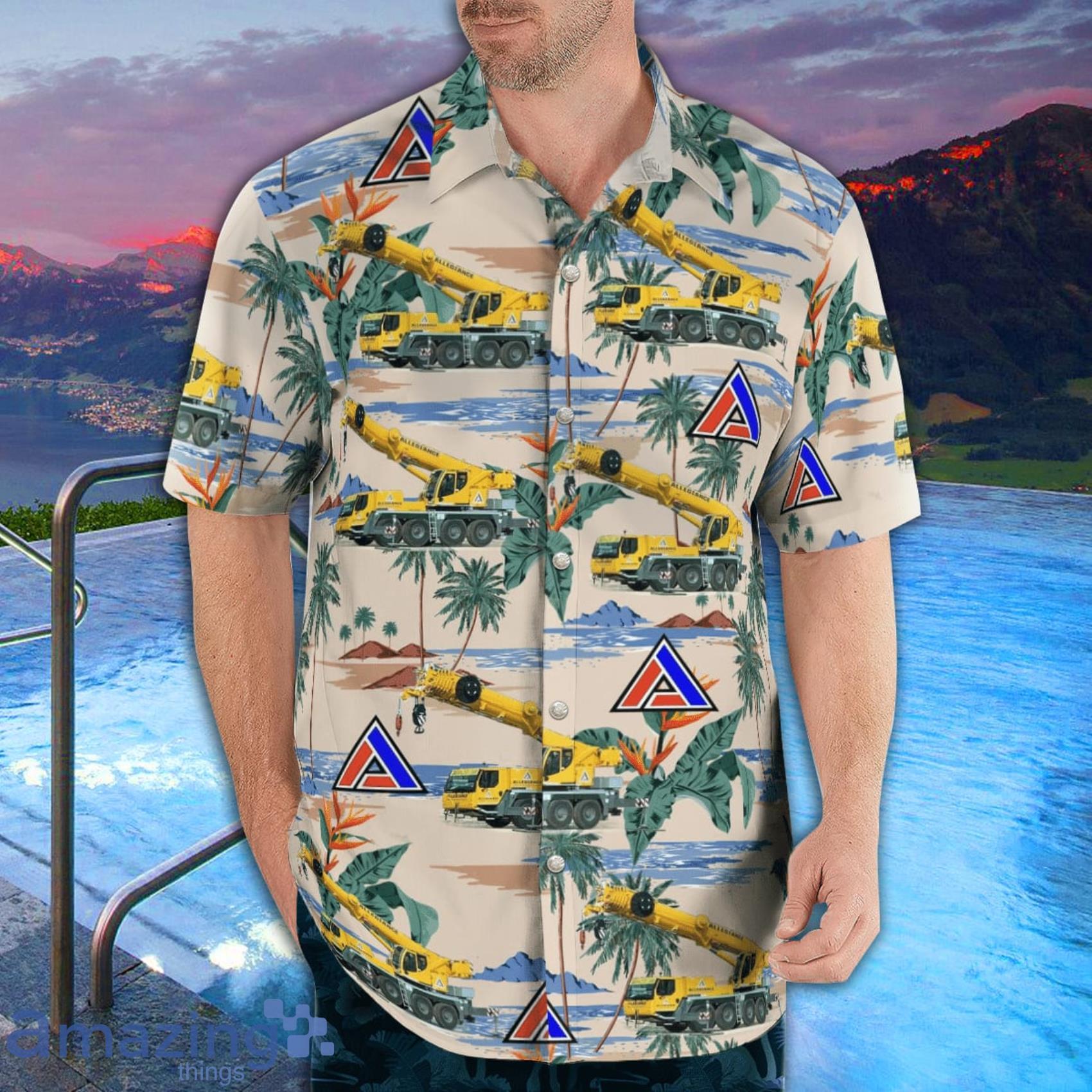 Allegiance Crane & Equipment Island Pattern Tropical Style Hawaiian Shirt image Allegiance Crane & Equipment Island Pattern Tropical Style Hawaiian Shirt Product Photo 3
