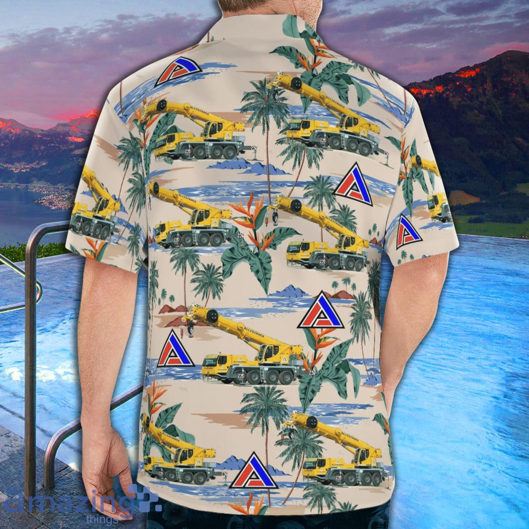 Allegiance Crane & Equipment Island Pattern Tropical Style Hawaiian Shirt image Allegiance Crane & Equipment Island Pattern Tropical Style Hawaiian Shirt Product Photo 4