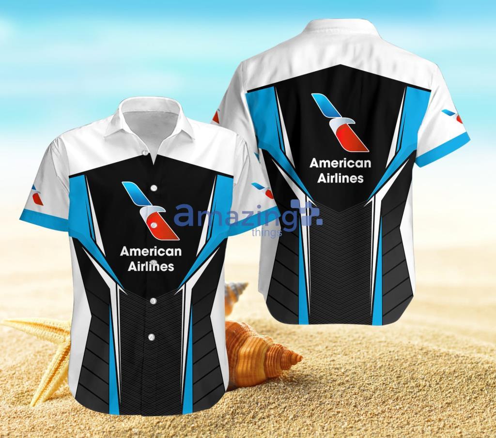 American Airlines Black White Hawaiian Shirt For Men And Women Product Photo 1