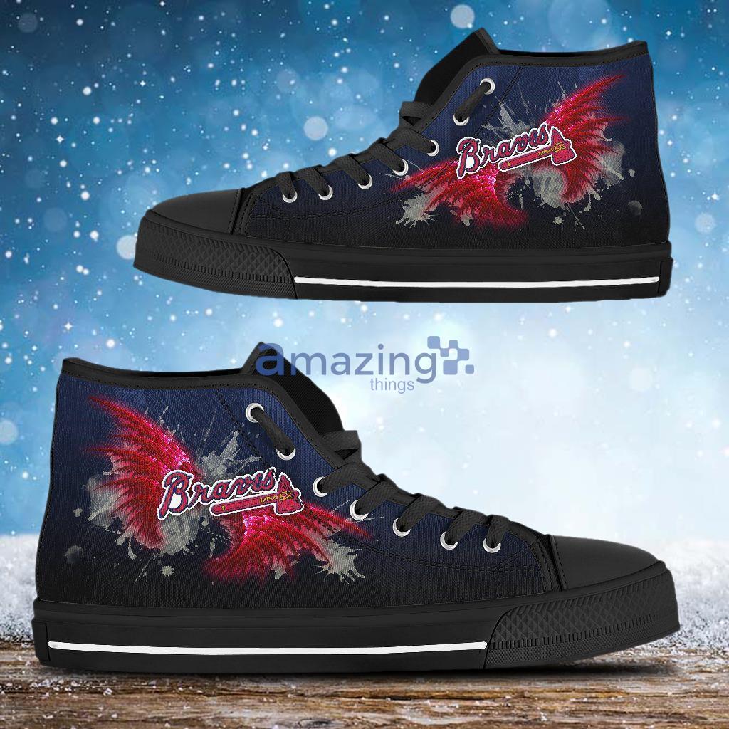 Angel Wings Atlanta Braves MLB High Top Shoes Product Photo 1 Angel Wings Atlanta Braves MLB High Top Shoes Product Photo 1