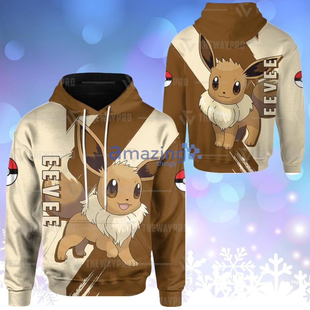 Anime Pokemon Eevee All Over Print 3D Hoodie Gift For Men And Women Product Photo 1 Anime Pokemon Eevee All Over Print 3D Hoodie Gift For Men And Women Product Photo 1