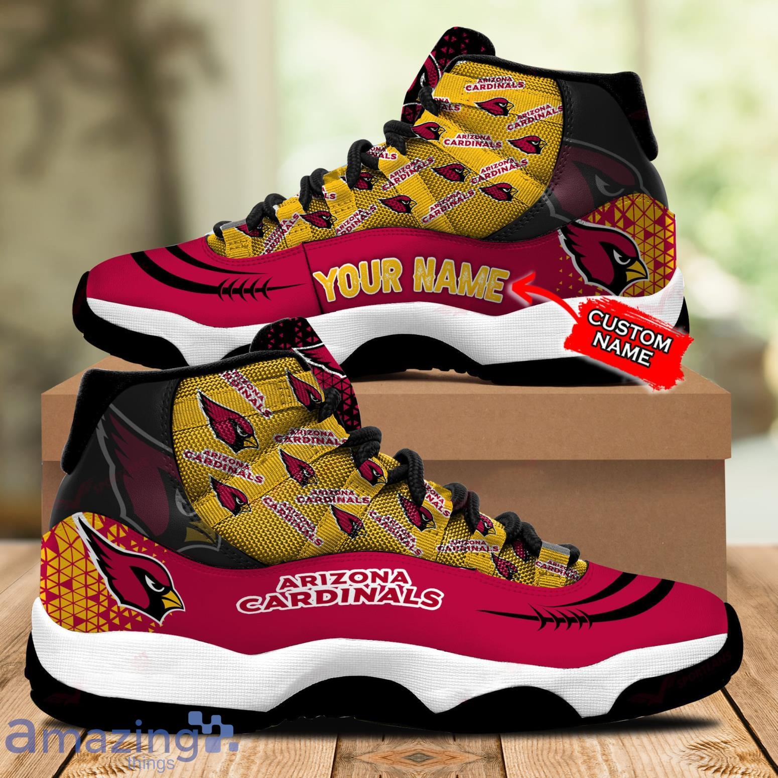 Arizona Cardinals NFL Custom Name Air Jordan 11 Sneakers Shoes For Fans