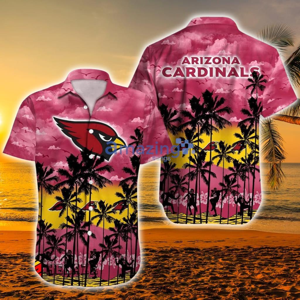 Nfl Arizona Cardinals America Flag Flower Trendy Hawaiian Shirt Aloha Shirt  - Trendy Aloha