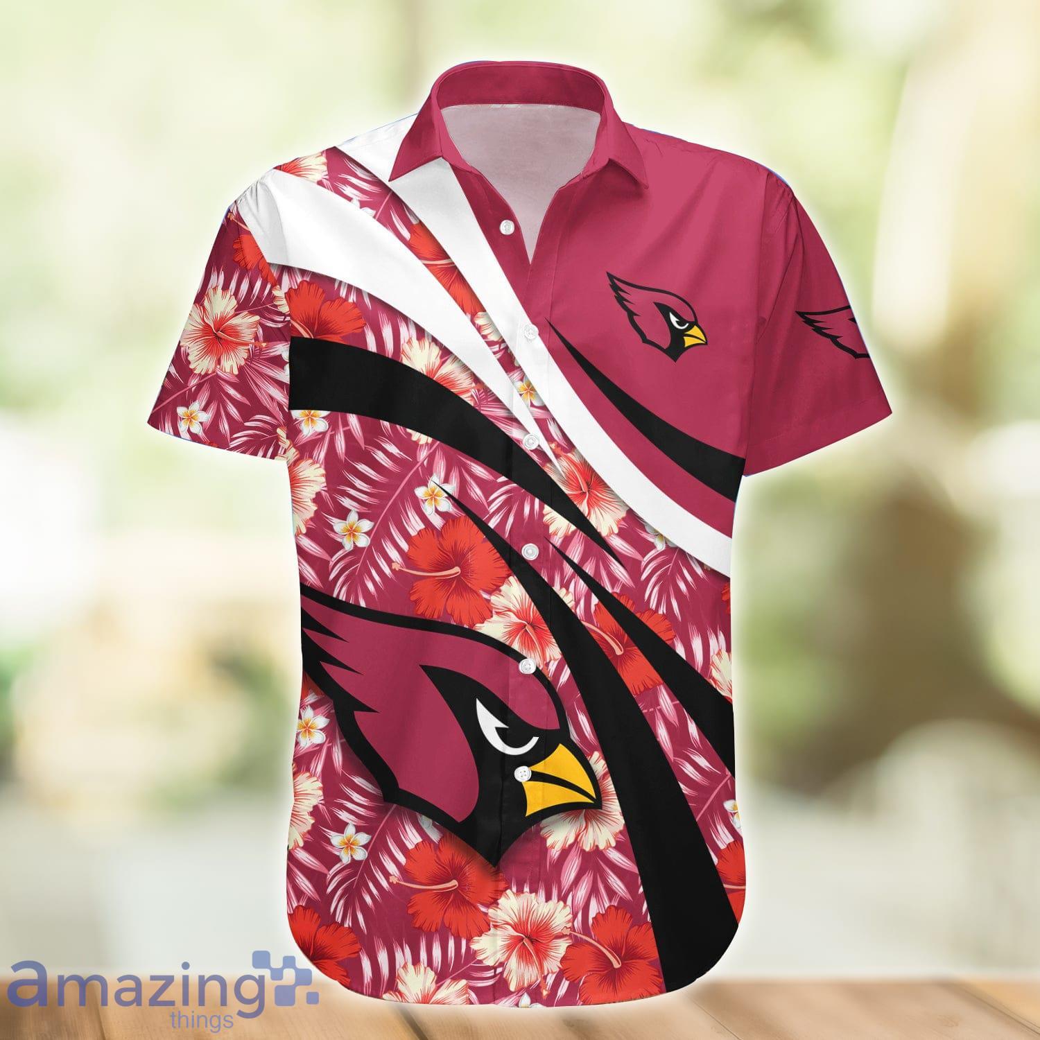 Arizona Cardinals NFL And Flowers Short Sleeves Hawaiian Shirt