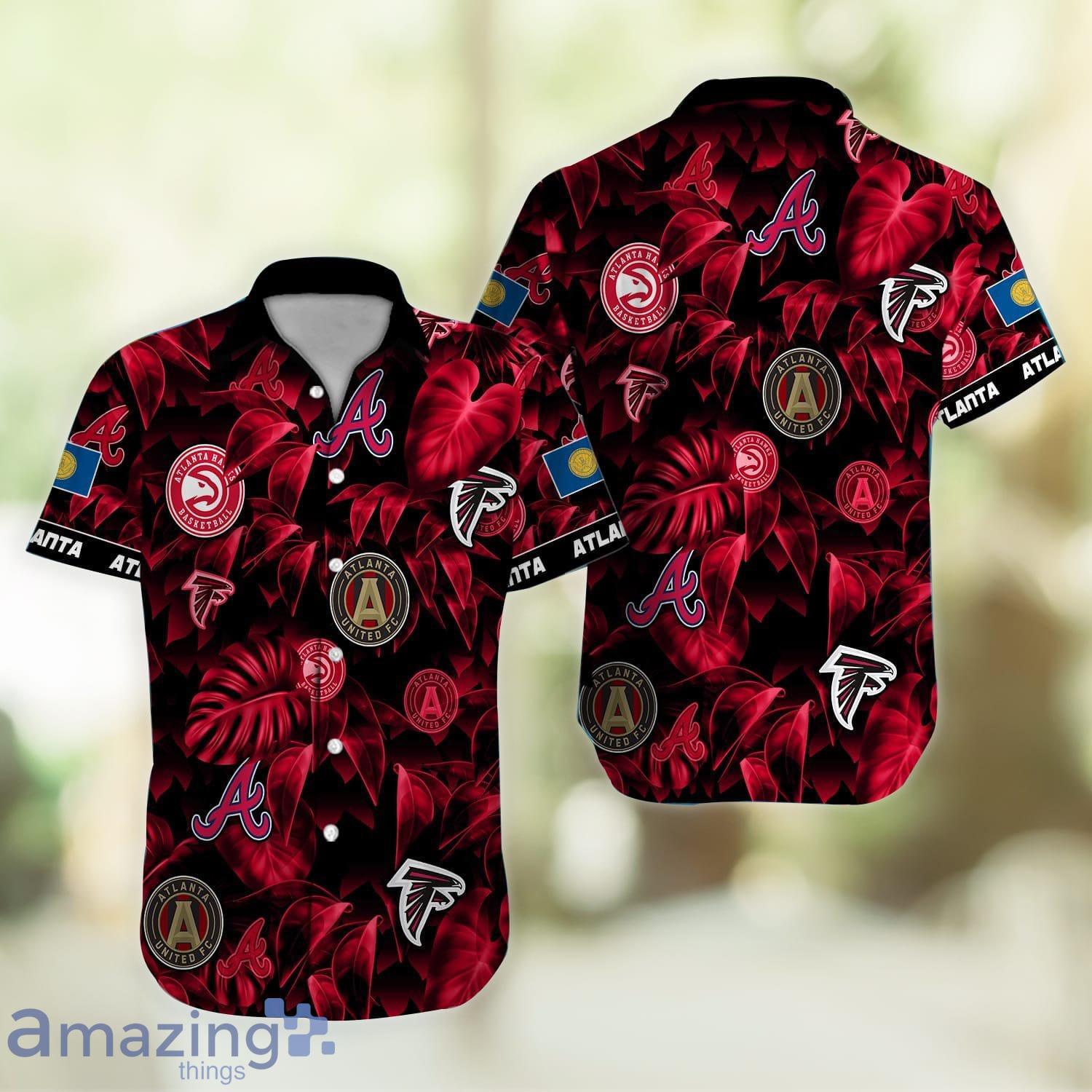 Atlanta 3D Leaf Print Hawaiian Shirt For Men And Women Product Photo 1