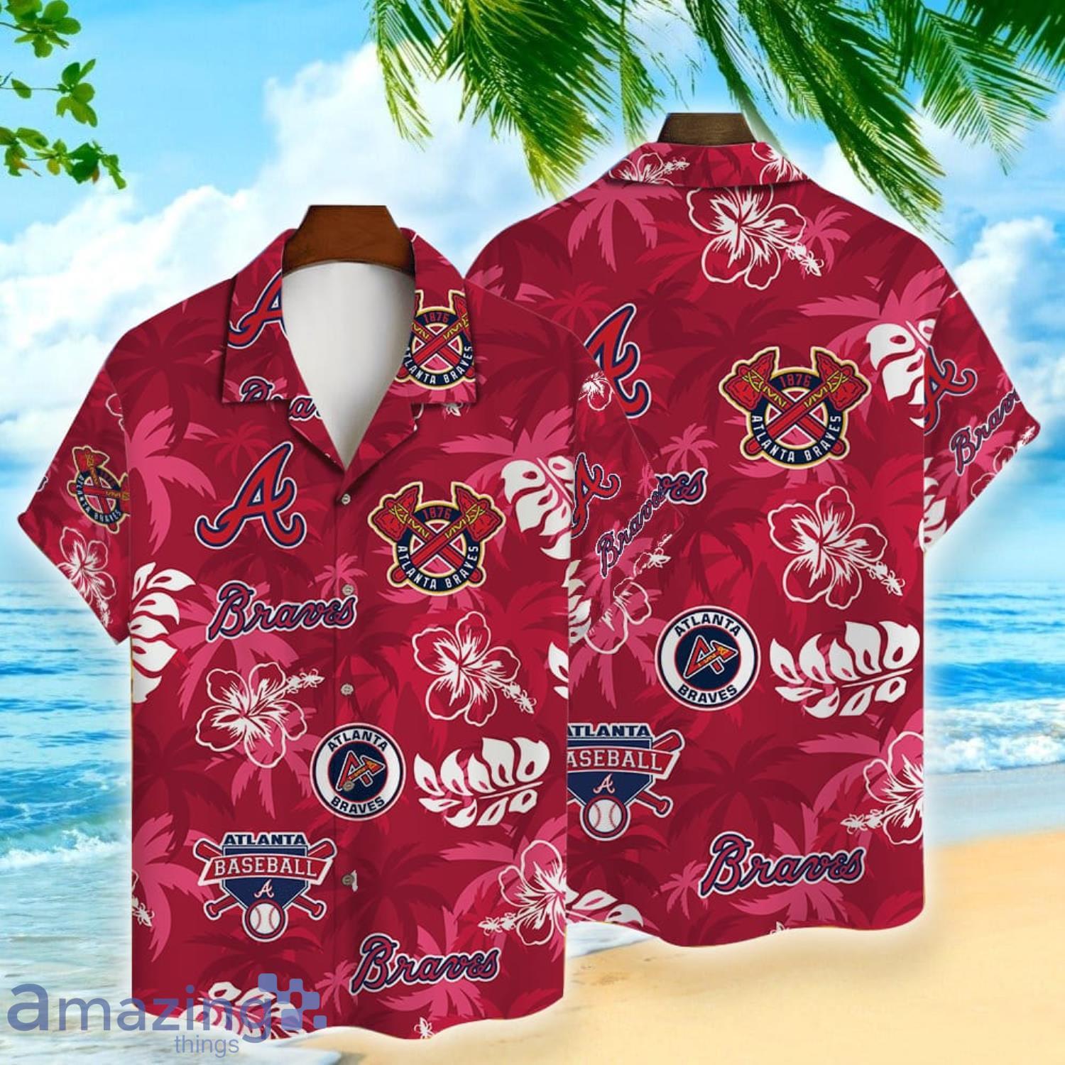 Atlanta Braves Lover Major League Baseball Aloha Hawaiian Shirt Product Photo 1