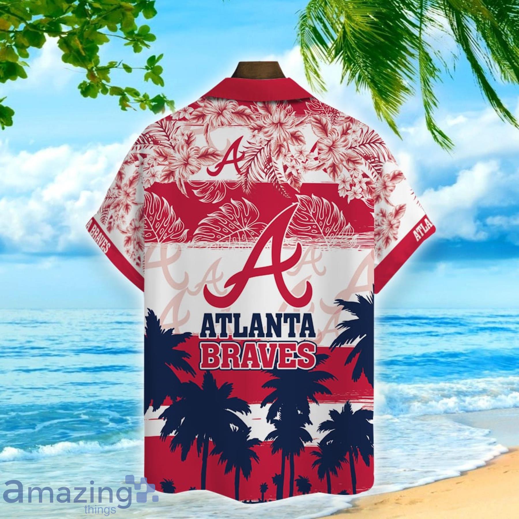 Atlanta Braves MLB Coconut Pattern White Hawaiian Shirt - Freedomdesign