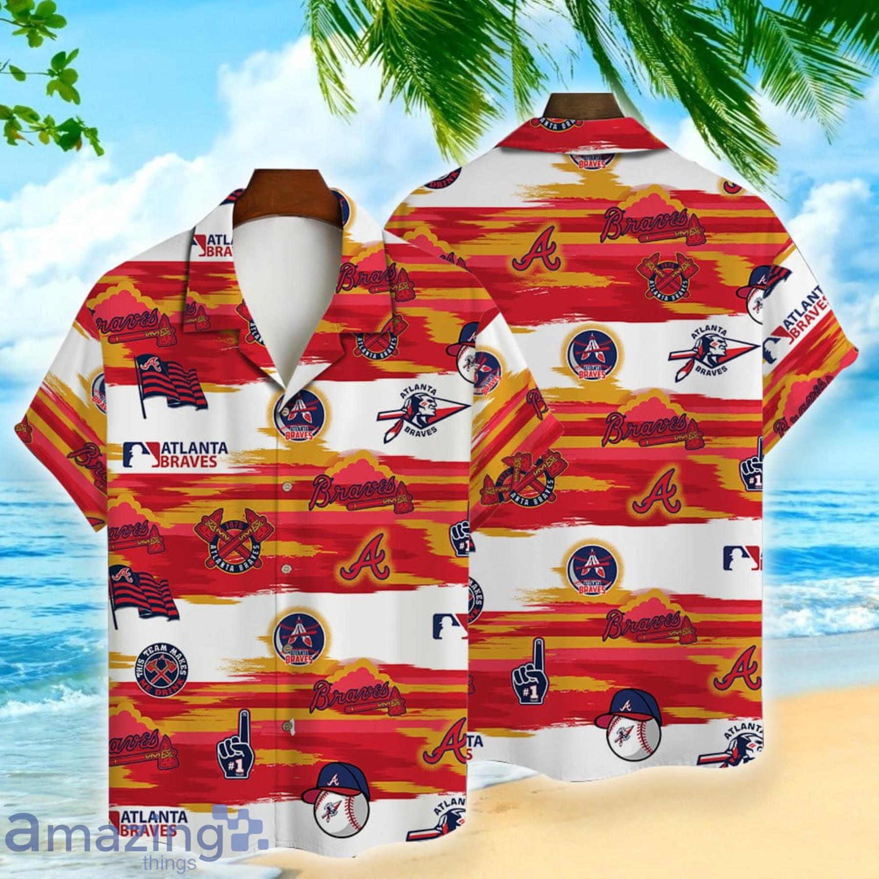 Atlanta Braves Summer Beach Pattern Major League Baseball Hawaiian Shirt For Fans Product Photo 1