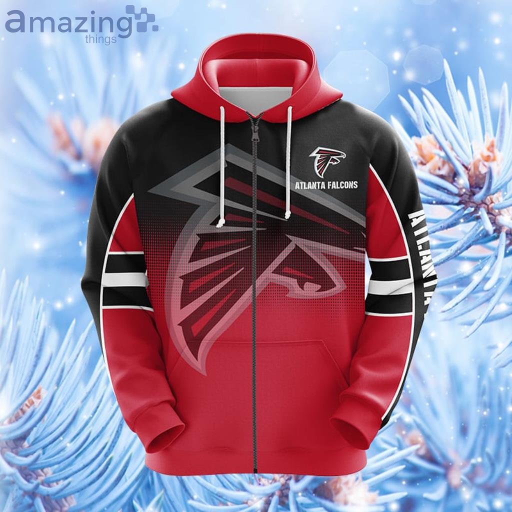 NFL Atlanta Falcons Red Unisex Hoodie, Zip Hoodie 3D All Over Print For Fans