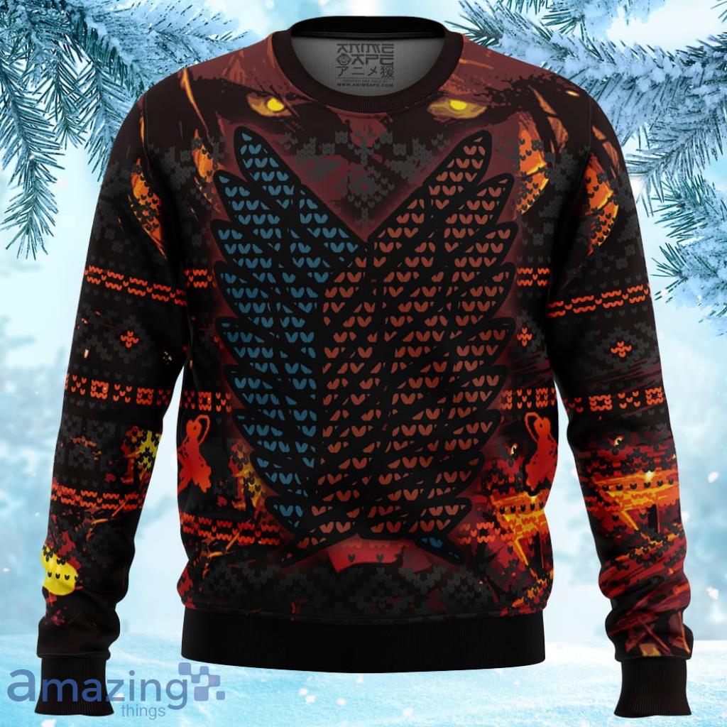 Attack on Titan Ugly Christmas Sweater 3D For Men And Women Product Photo 1