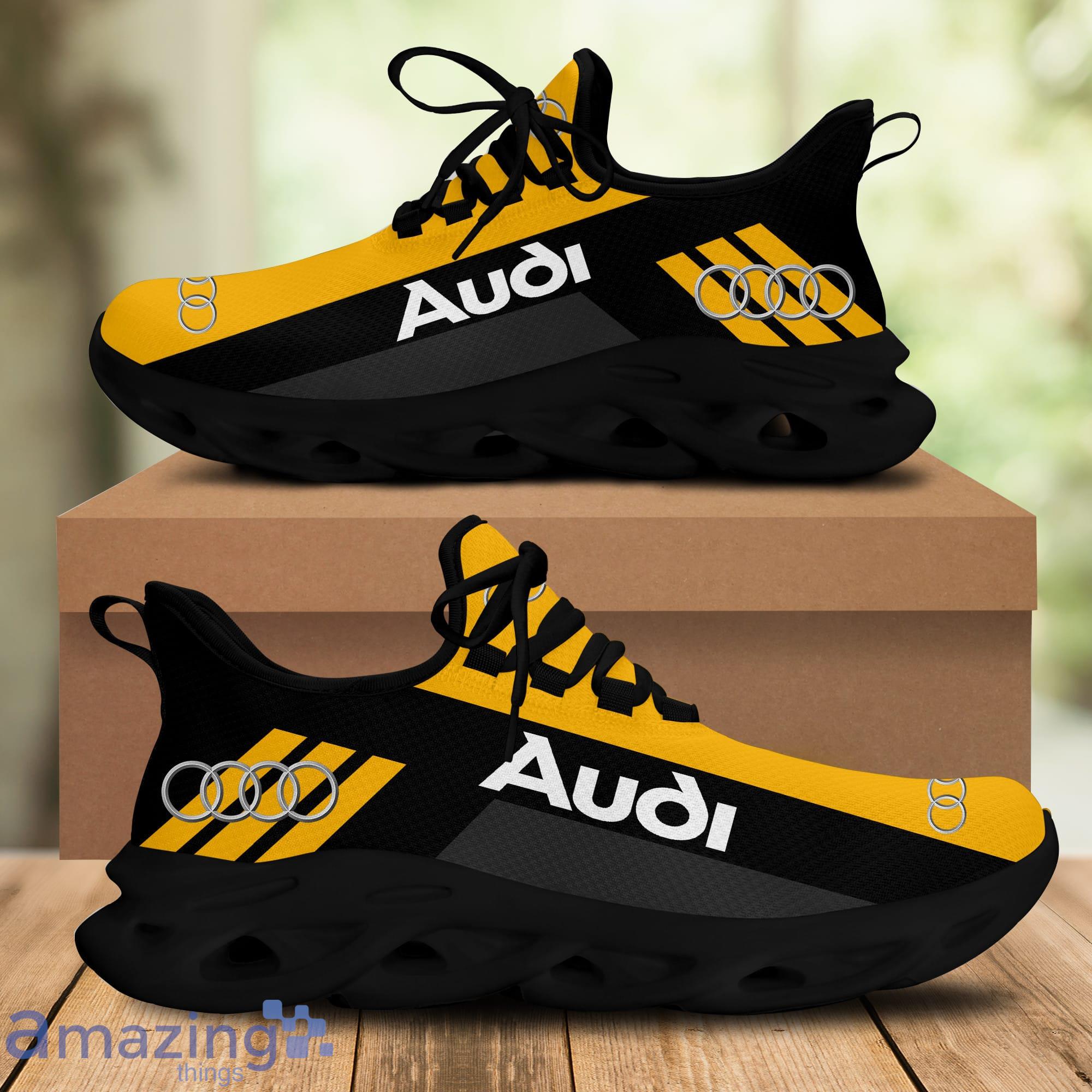 Audi Sport Men And Women Running Sneakers Ver 42 Yellow Striped
