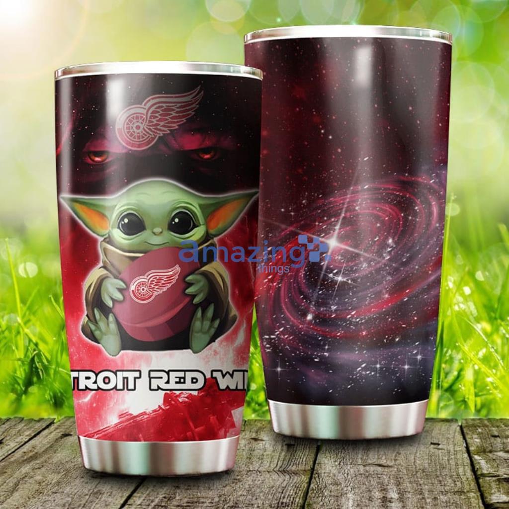 Baby Yoda Detroit Red Wings NHL Tumbler Gift For Men And Women, Big Fans Product Photo 1