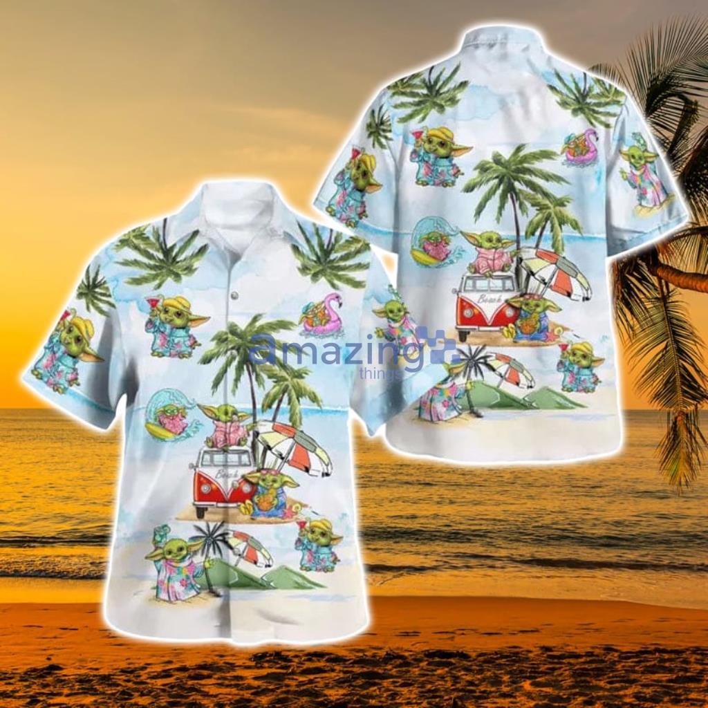 Baby Yoda Tropical Hawaiian Shirt For Men And Women Product Photo 1