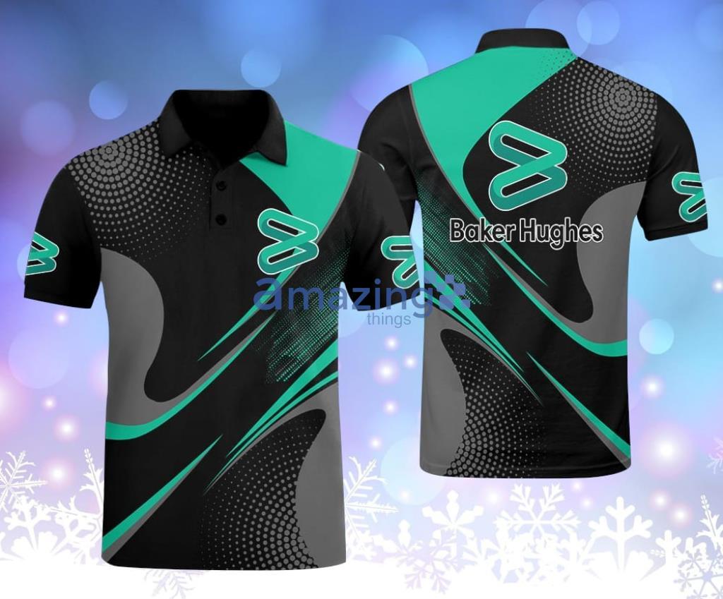 Baker Hughes Logo Black And Green Polo Shirt Gift For Fans Product Photo 1