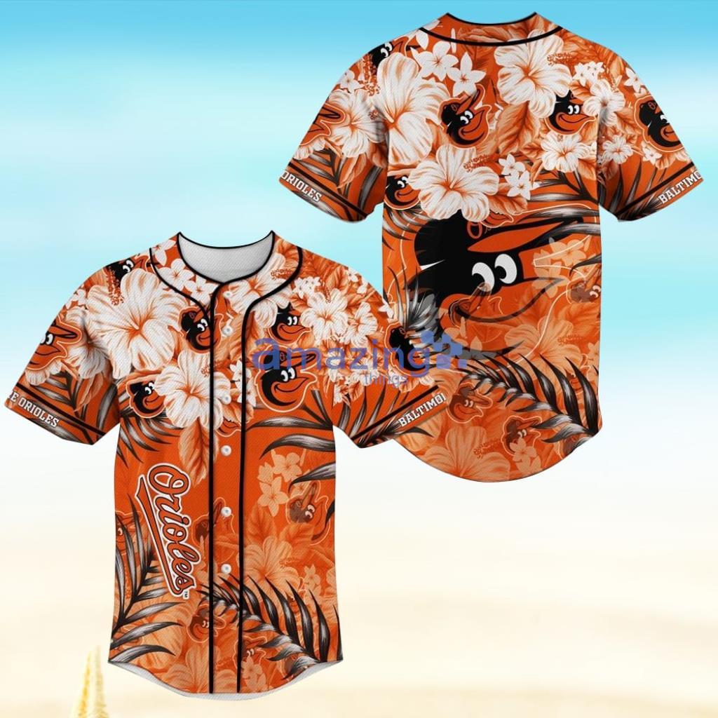 Baltimore Orioles MLB Mens Floral Button Up Shirt