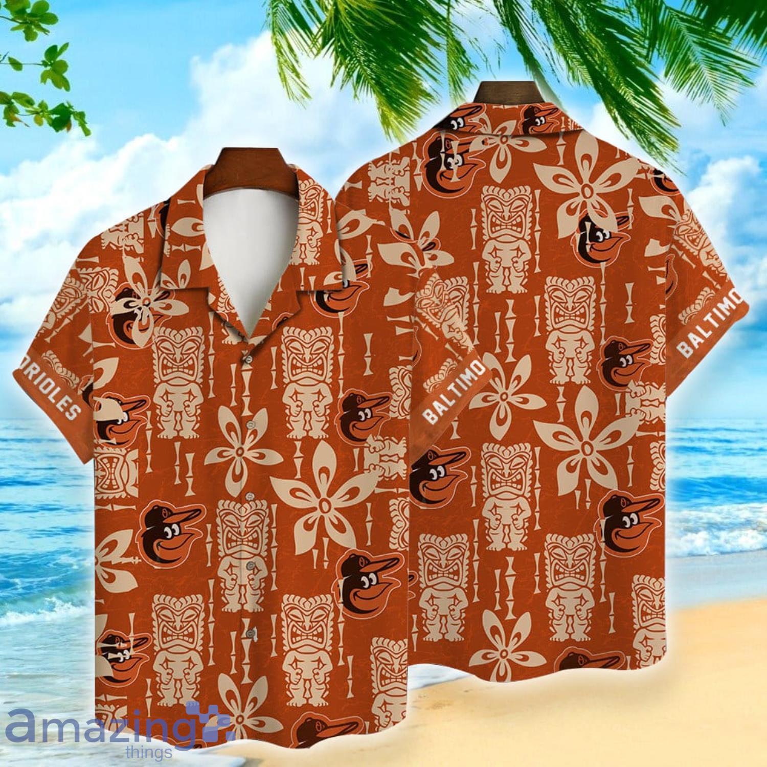 Baltimore Orioles Hawaiian Shirt Plaid Baseball Pattern Vintage Print