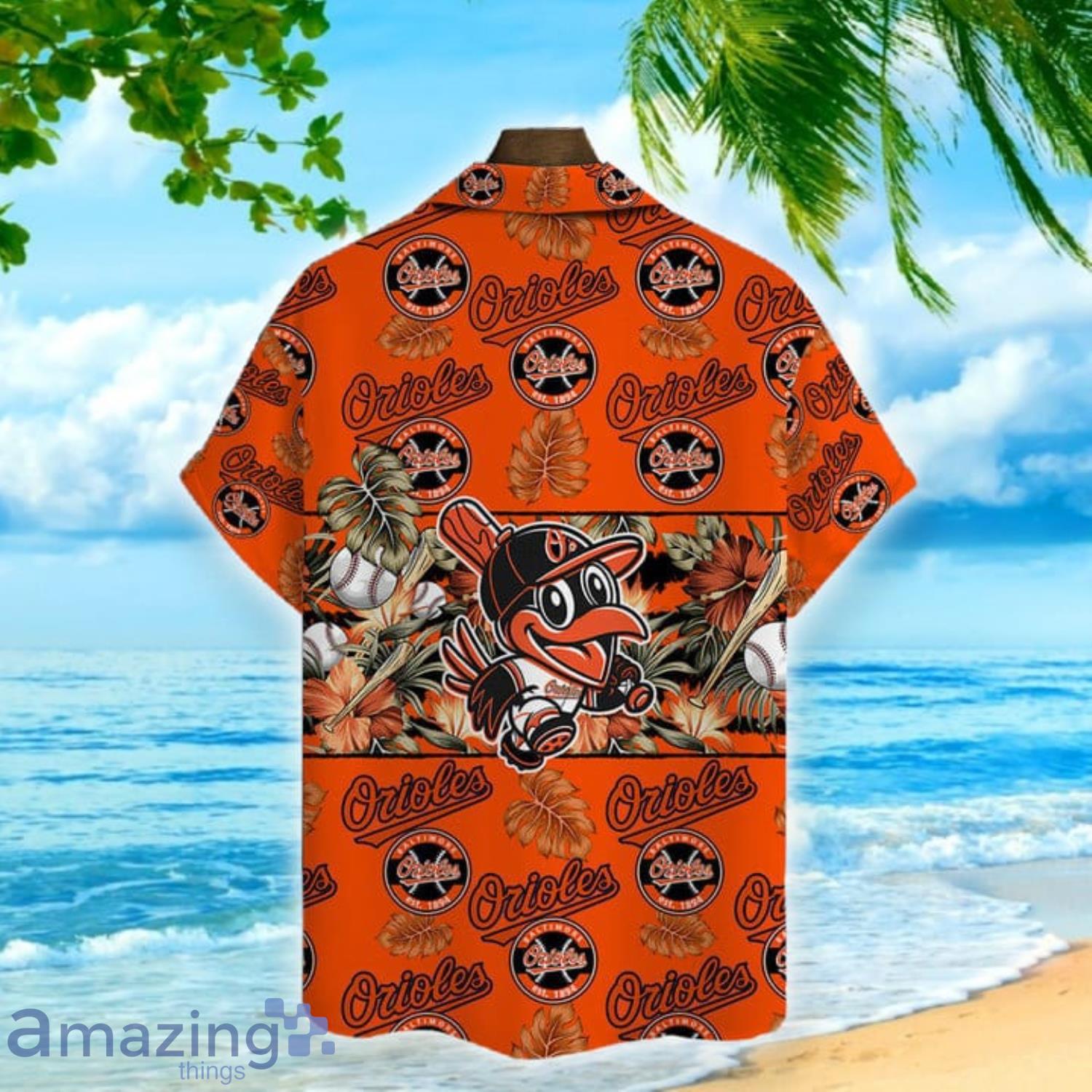 Custom Orioles Hawaiian Shirt Mascot Tropical Summer Baltimore