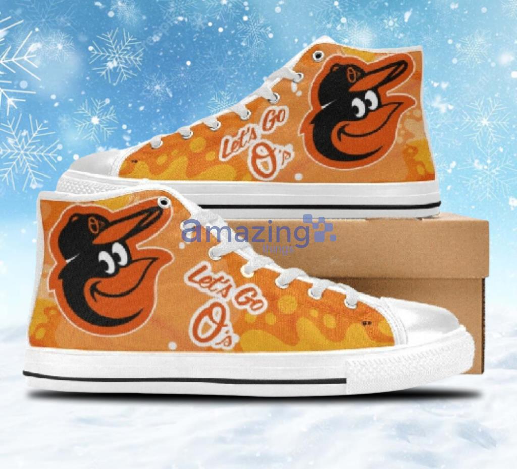 Baltimore Orioles MLB Baseball Custom Canvas High Top Shoes Product Photo 1
