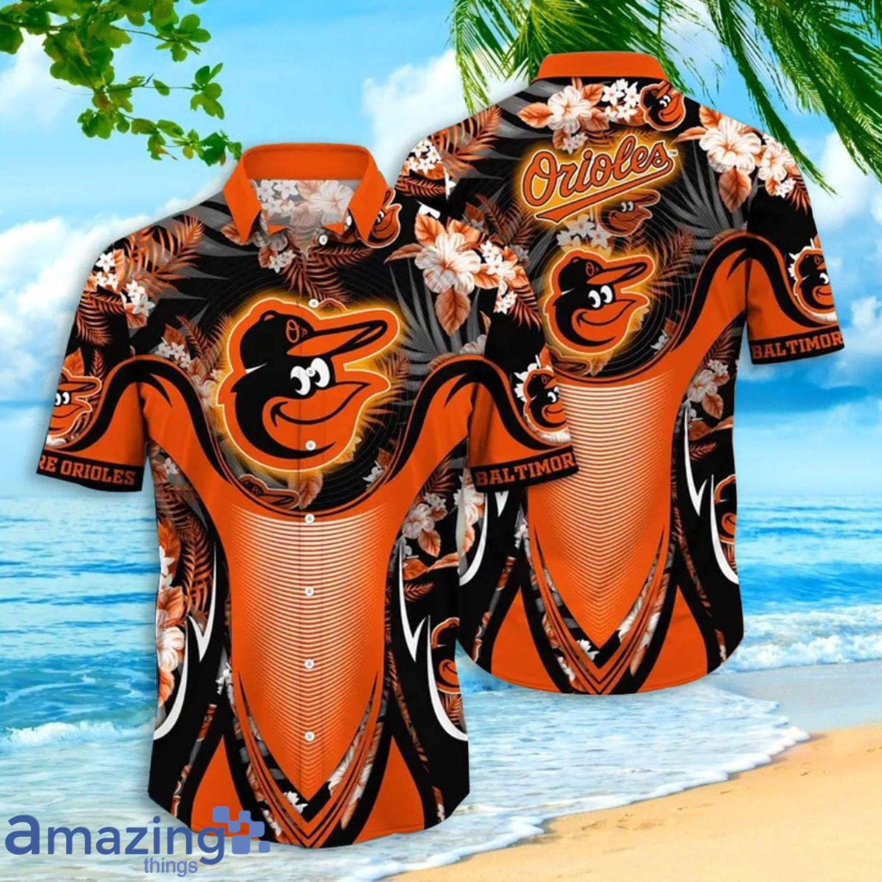 Baltimore Orioles MLB Flower Funny Summer Beach Pattern Aloha Hawaiian Shirt