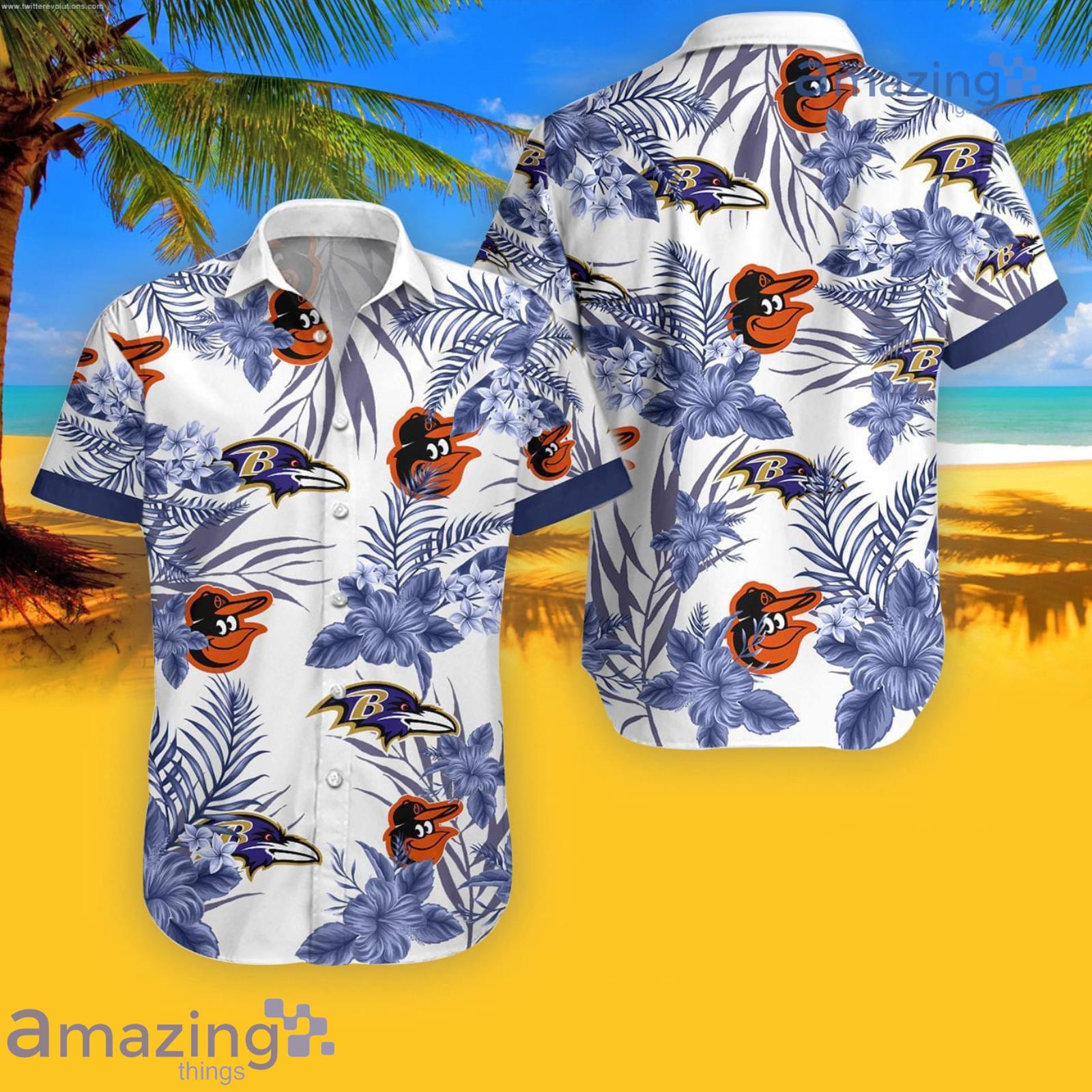 Nouvette Baltimore Ravens Baltimore Orioles Hawaiian Shirt