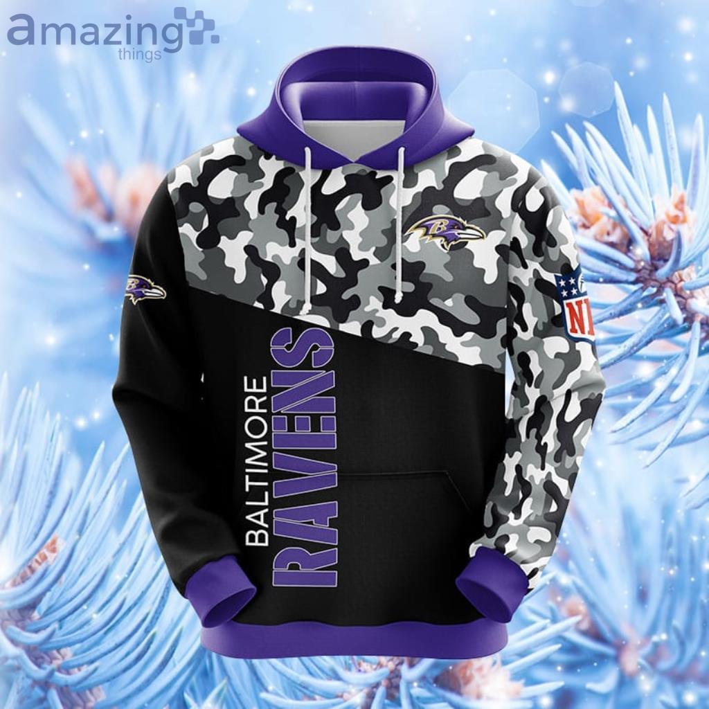 Baltimore Ravens White Skull 3D Hoodie All Over Print Baltimore Ravens NFL  Gifts - T-shirts Low Price