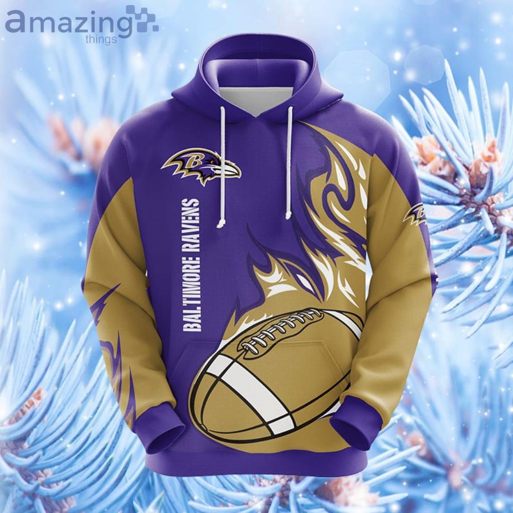 Baltimore Ravens 3D Football NFL Hoodie For Fans