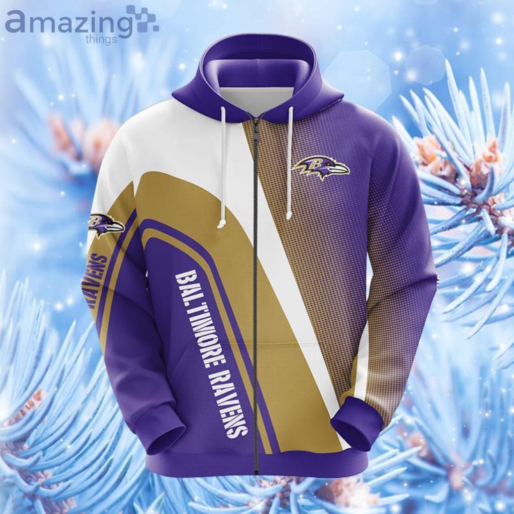 Baltimore Ravens NFL Violet Unisex Hoodie, Zip Hoodie 3D All Over Print For  Fans