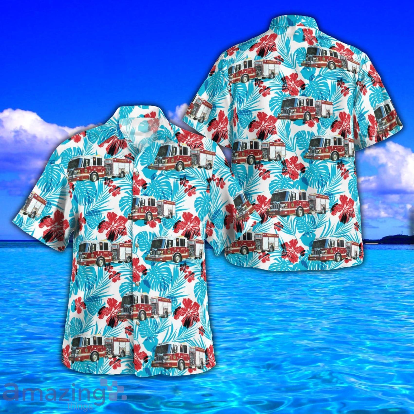 Barrington Fd, New Jersey AOP Aloha Tropical Style Hawaiian Shirt And Beach Short Product Photo 1