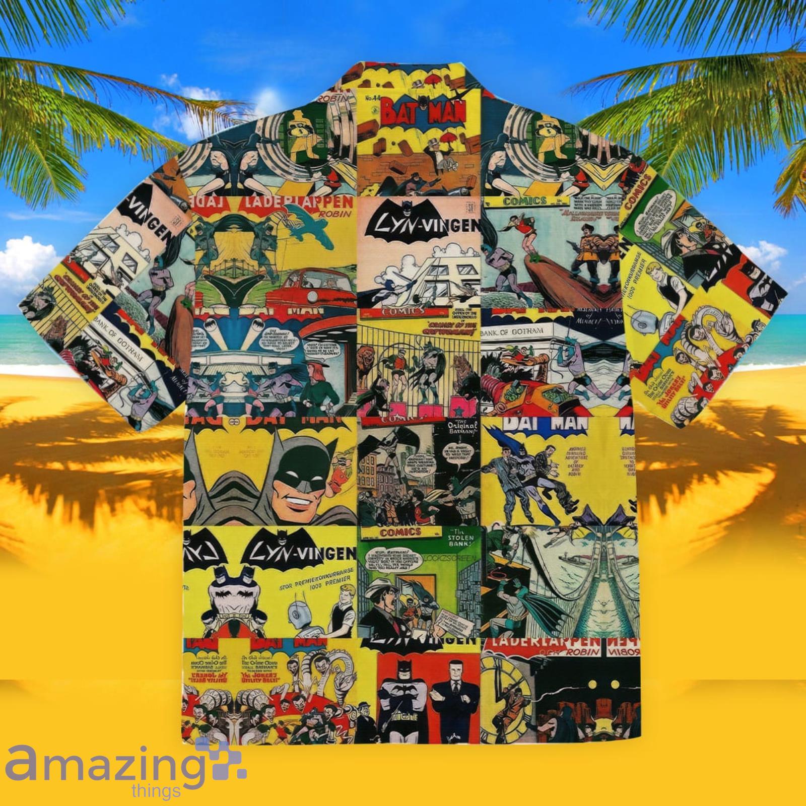 Batman Action Scenes Hawaiian Shirt Summer Gift For Men And Women image Batman Action Scenes Hawaiian Shirt Summer Gift For Men And Women Product Photo 2