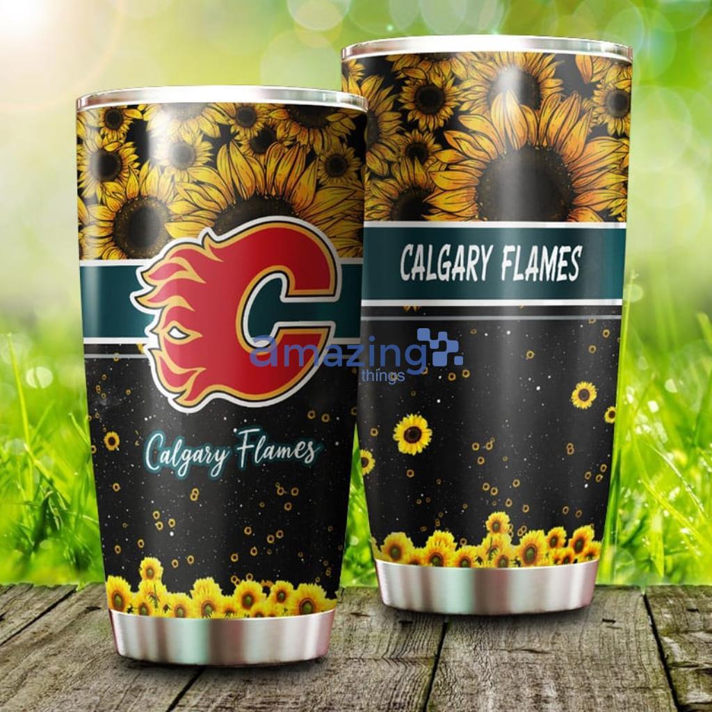 Beautiful Sunflower Calgary Flames NHL Tumbler Gift For Men And Women, Big Fans Product Photo 1