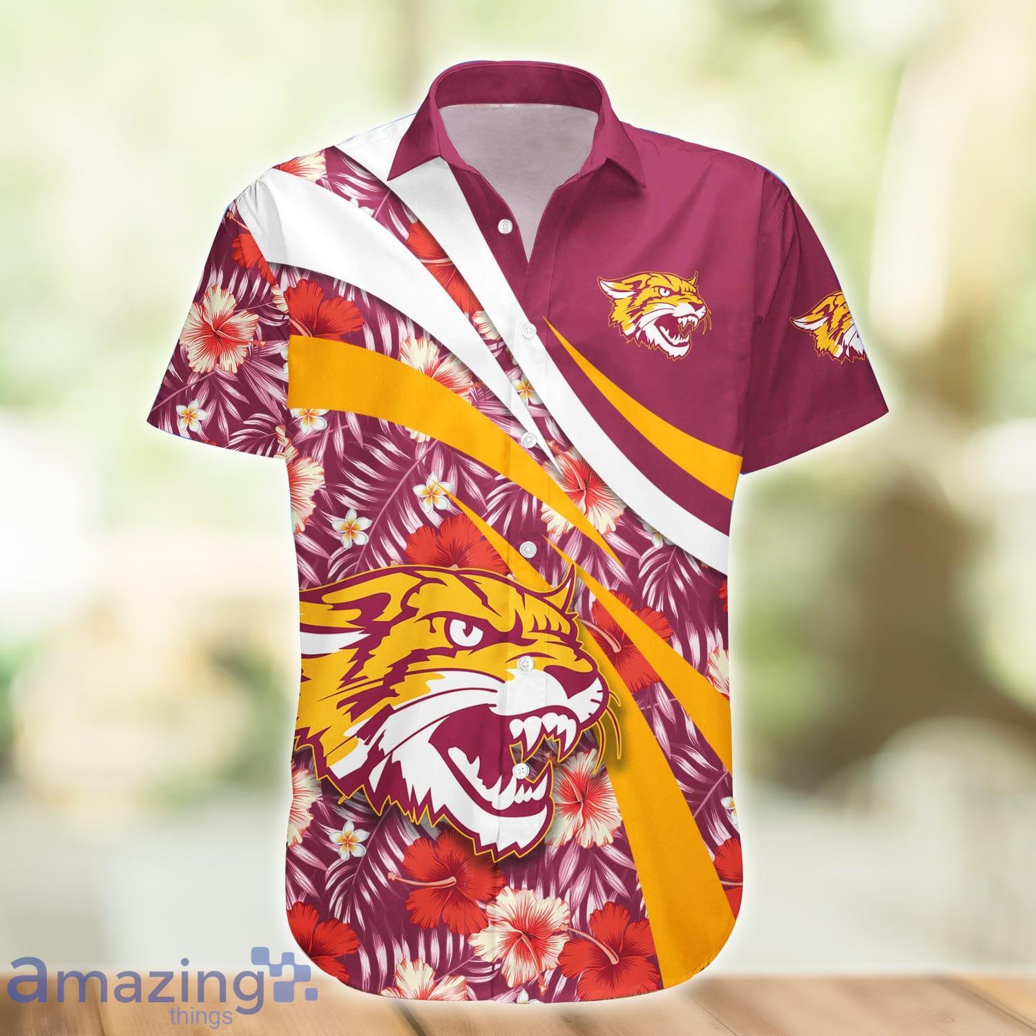 Bethune-Cookman Wildcats NCAA Hibiscus Flower Pattern Aloha Hawaiian Shirt Product Photo 1