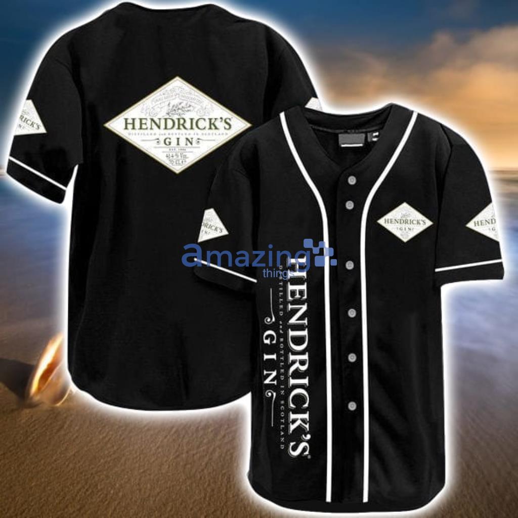 Black Hendrick's Gin Baseball Jersey Shirt For Men And Women Product Photo 1