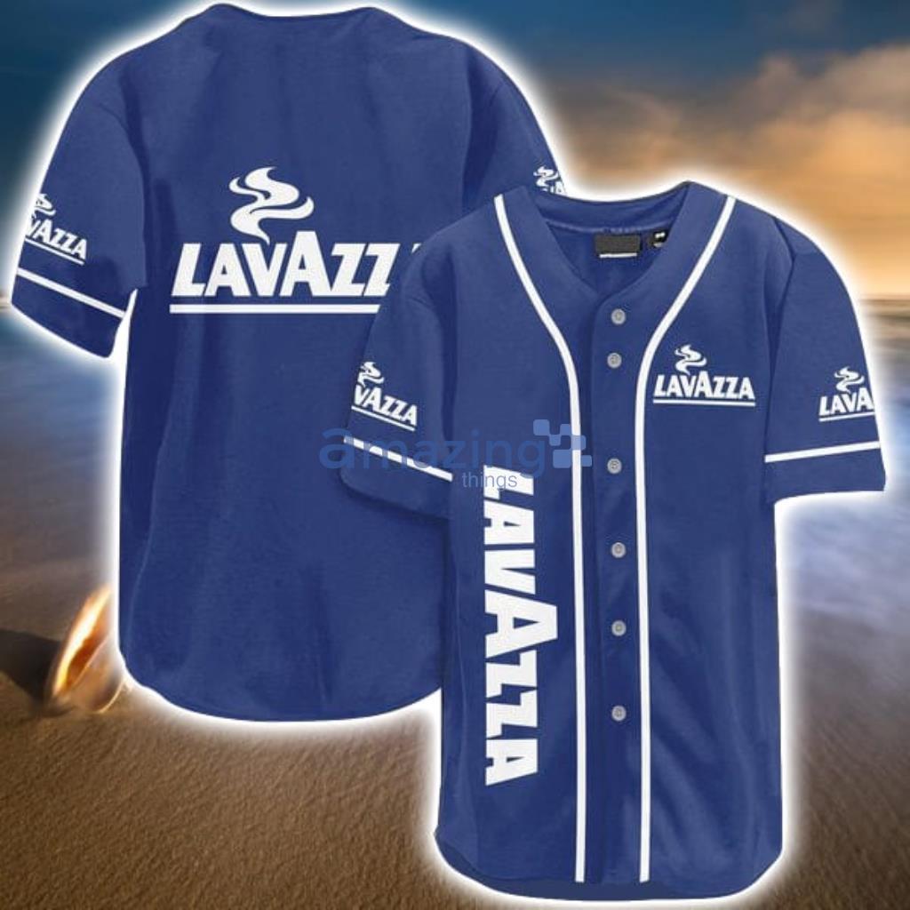 Blue Lavazza Coffee Baseball Jersey Shirt For Men And Women