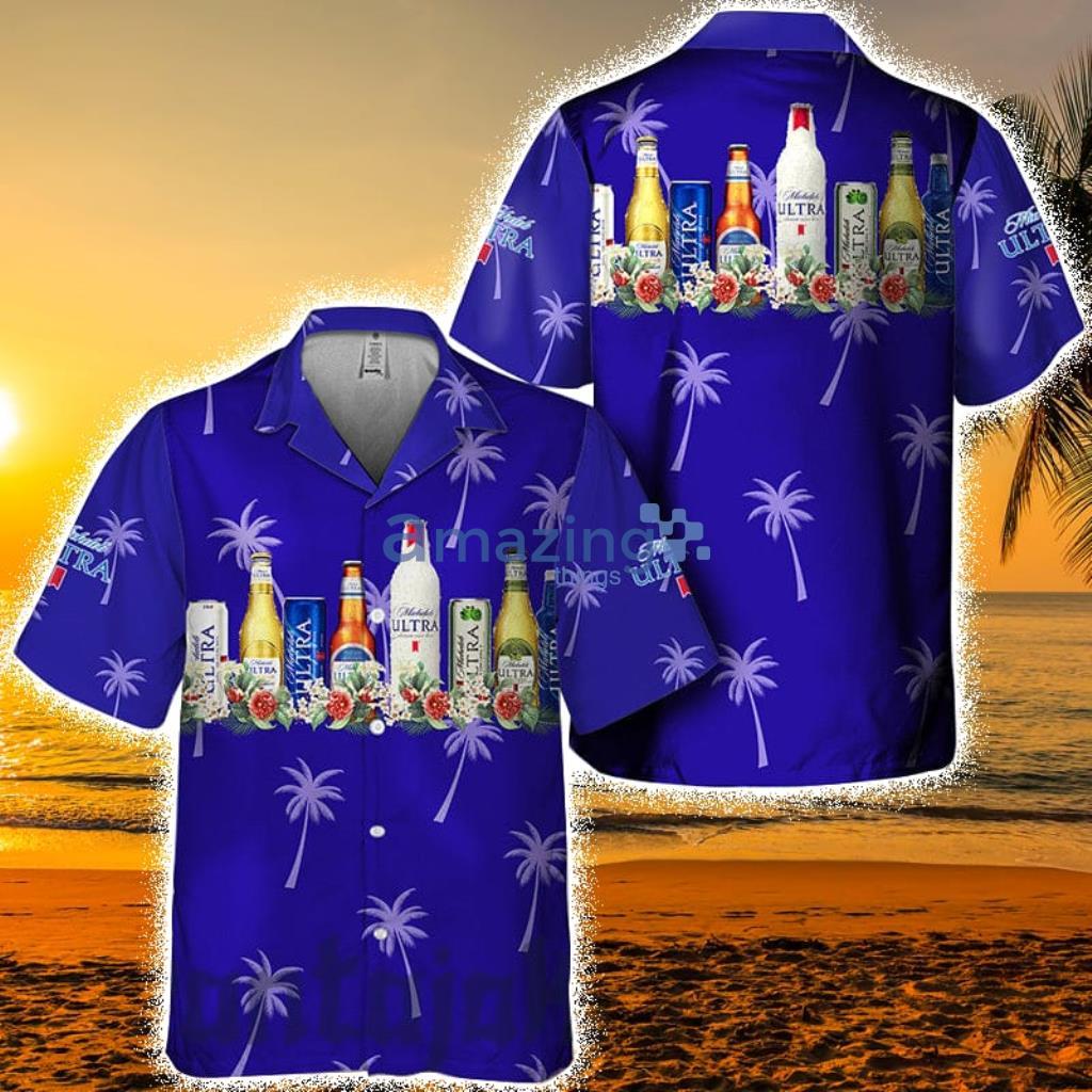 Blue Palm Tree Michelob Ultra Hawaiian Shirt For Men And Women Product Photo 1 Blue Palm Tree Michelob Ultra Hawaiian Shirt For Men And Women Product Photo 1