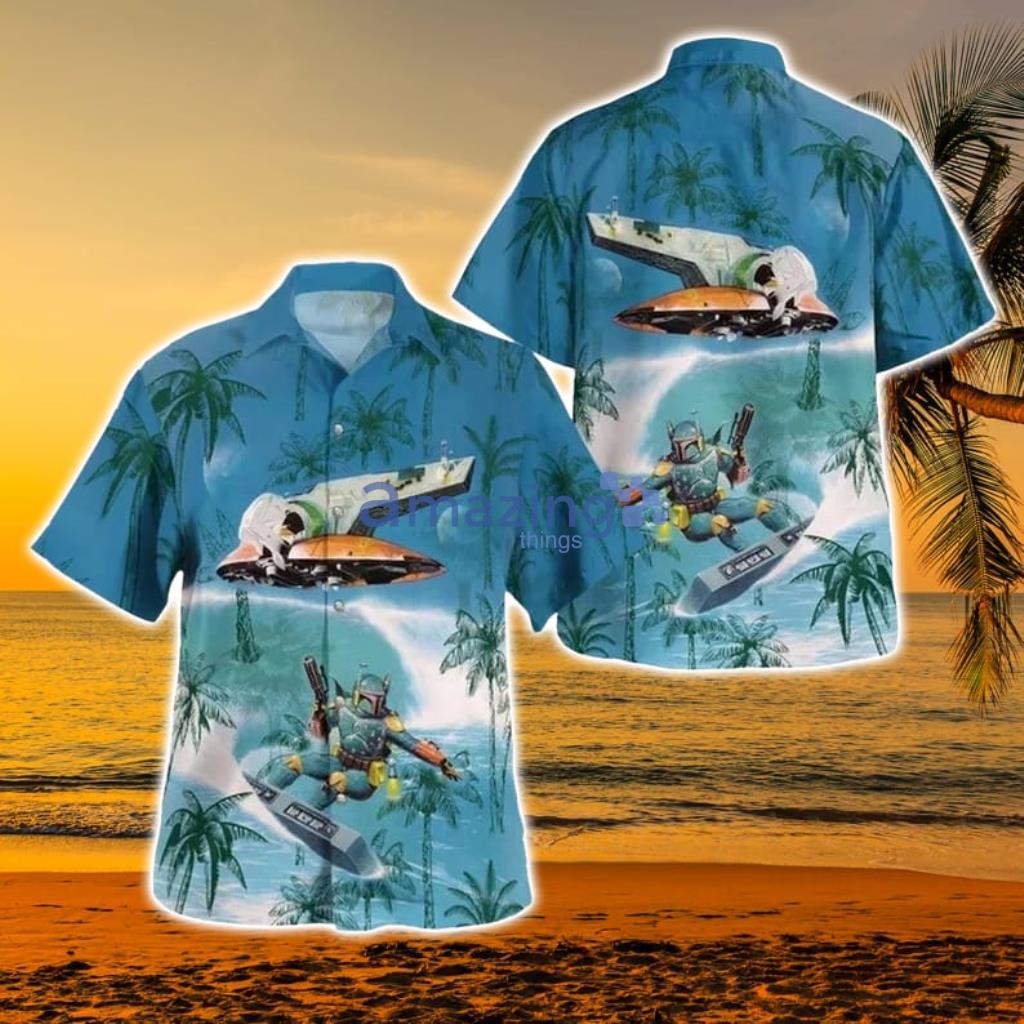 Boba Fett Tropical Palm Hawaiian Shirt For Men And Women Product Photo 1