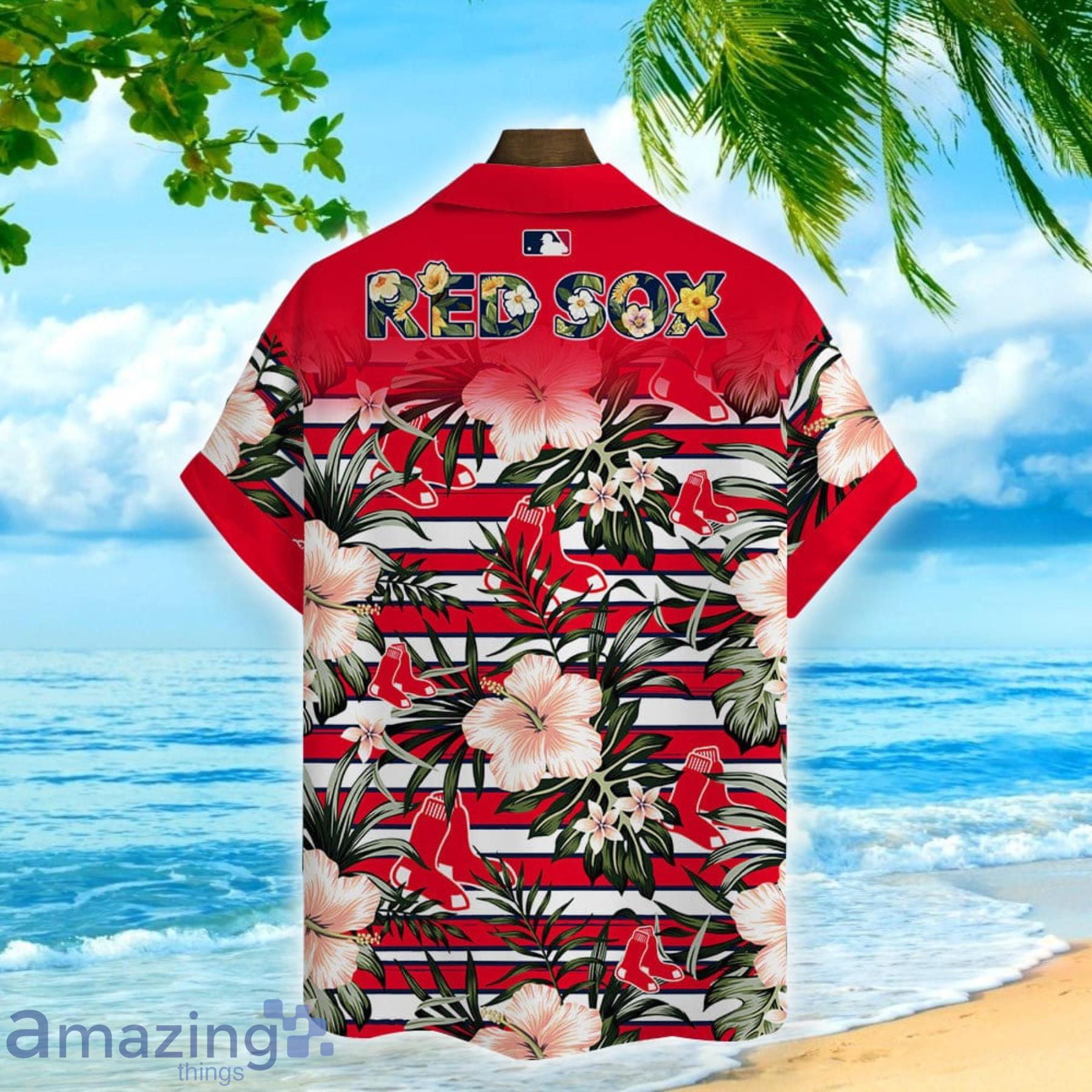 Boston Red Sox MLB Flower Classic Full Printing Hawaiian Shirt
