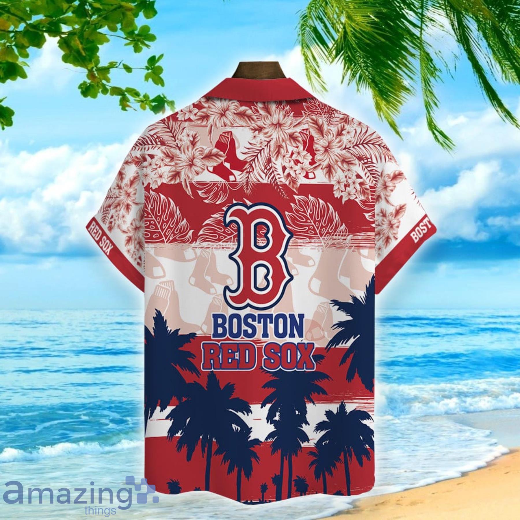 Boston Red Sox Major League Baseball Print Hawaiian Shirt For Men