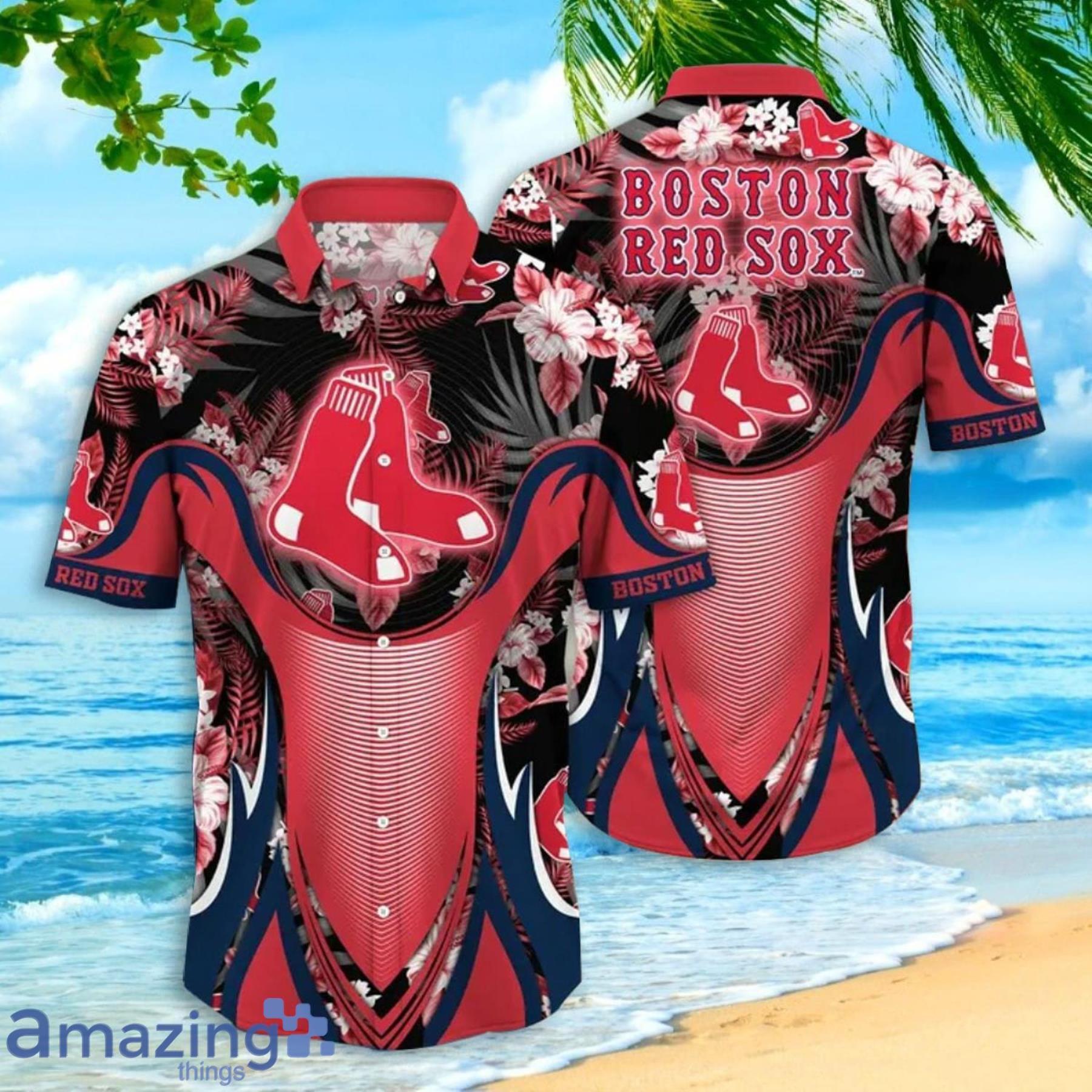 Boston Red Sox MLB Flower Aloha Tropical Hawaiian Shirt Summer Gift For Men  And Women