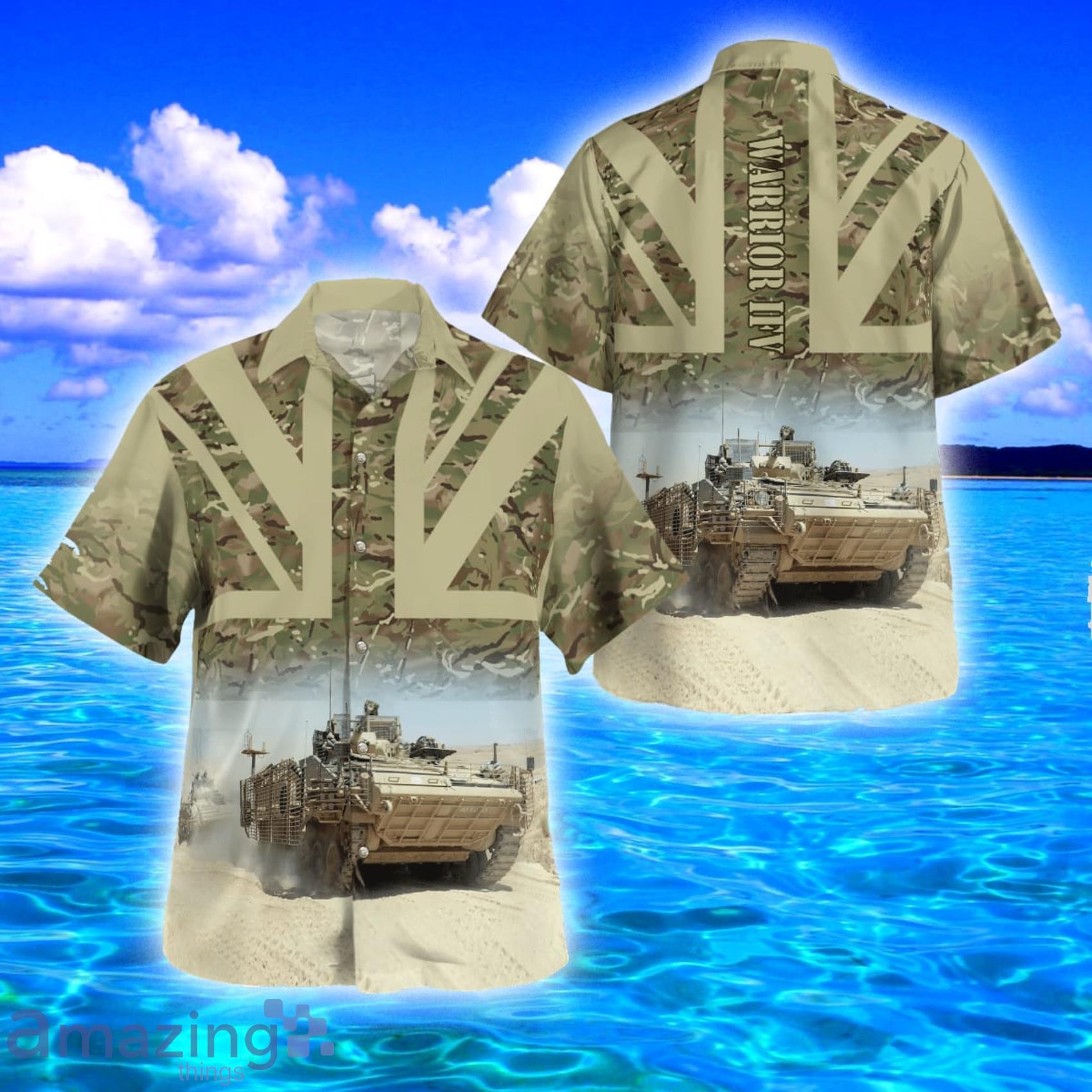 British Army Warrior IFV Tropical Style Hawaiian Shirt And Beach Short Product Photo 1