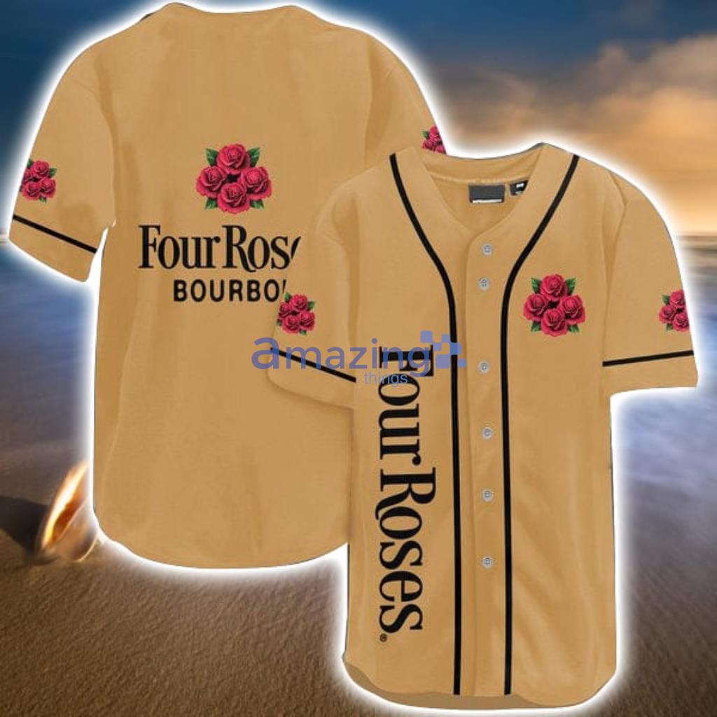 Brown Four Roses Bourbon Baseball Jersey Shirt For Men And Women