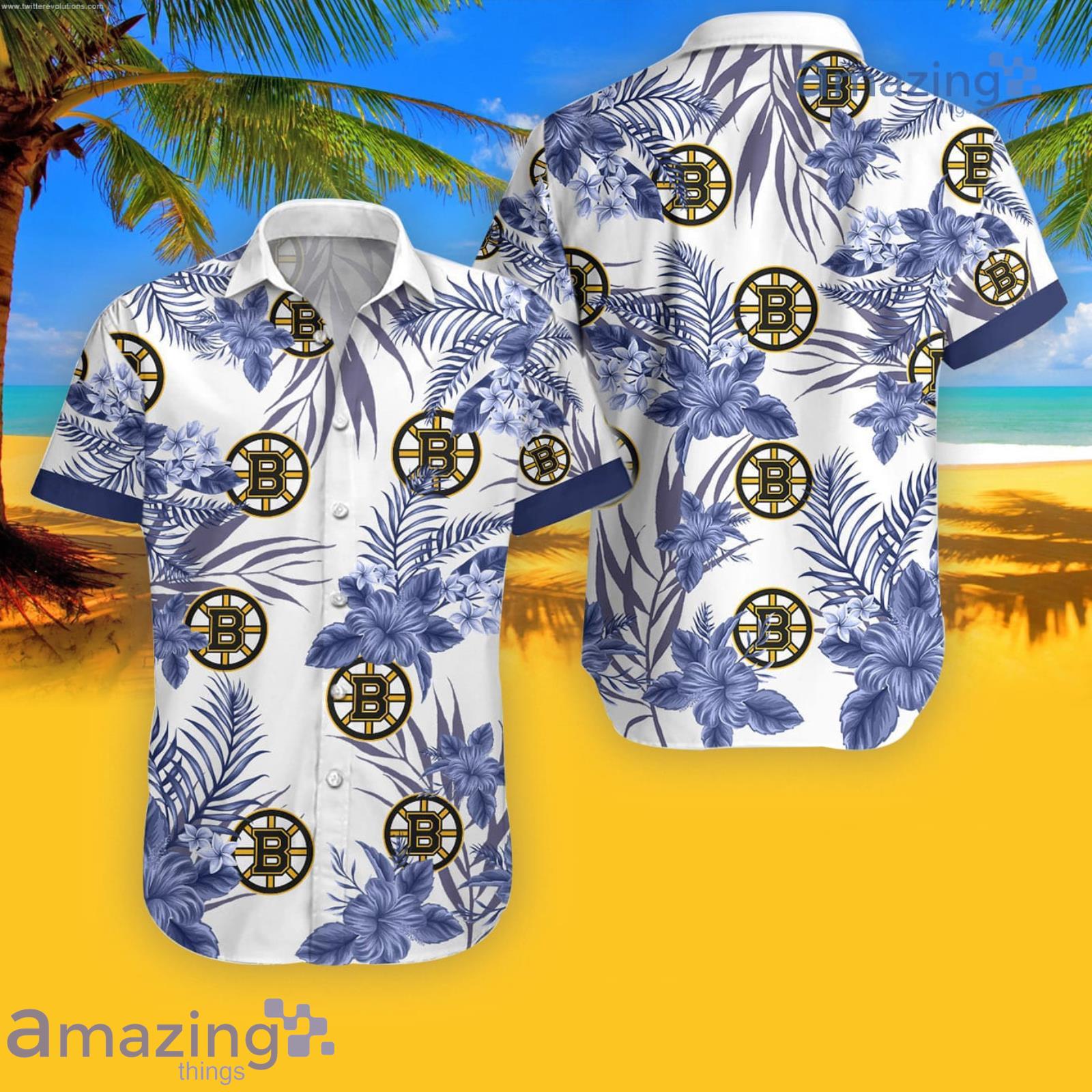 Bruins Tropical Flower Hawaiian Shirt For Men And Women Product Photo 1