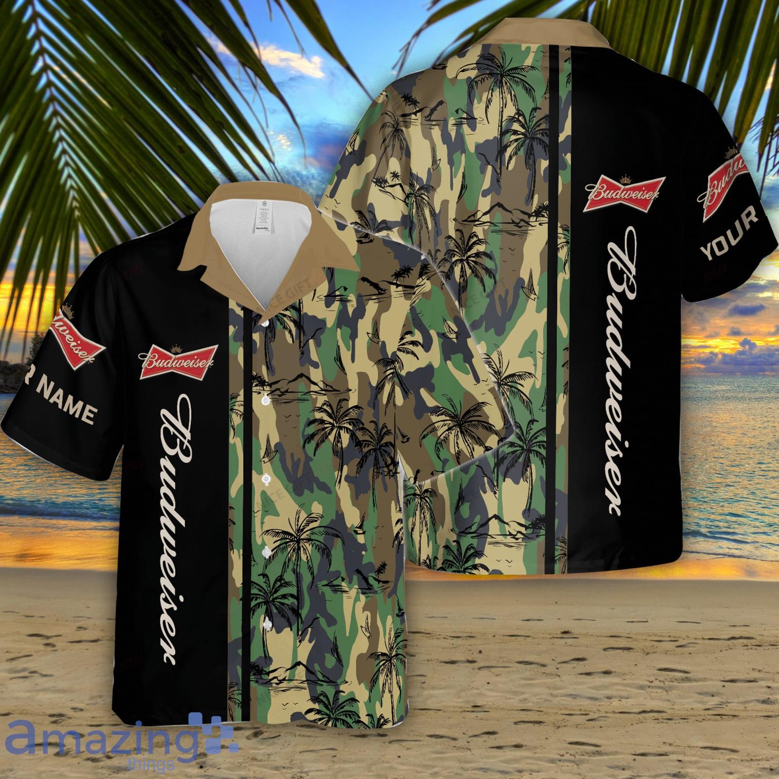 Budweiser Beer Hawaiian Shirt Summer Gift Beach Shirt Product Photo 1