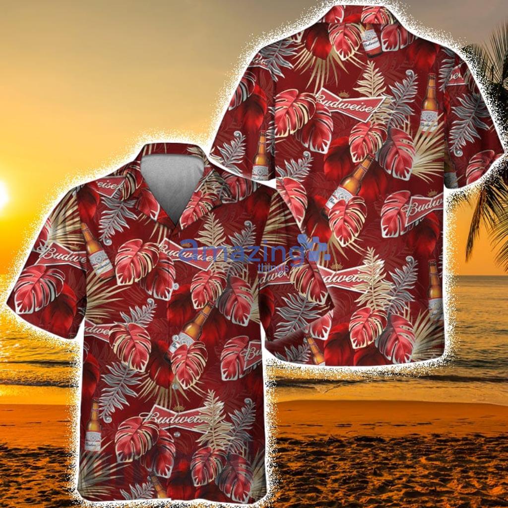 Budweiser Palm Tropical Vibe Hawaii Shirt For Men And Women Product Photo 1