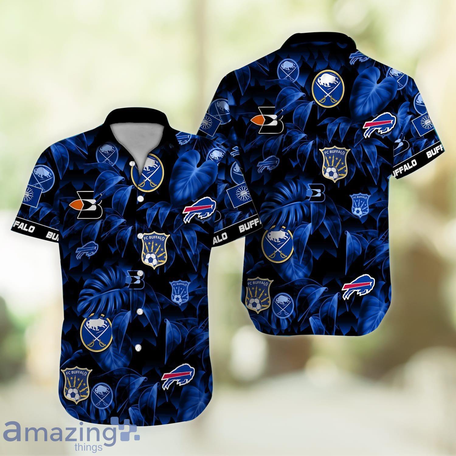 Buffalo 3D Leaf Print Hawaiian Shirt For Men And Women Product Photo 1